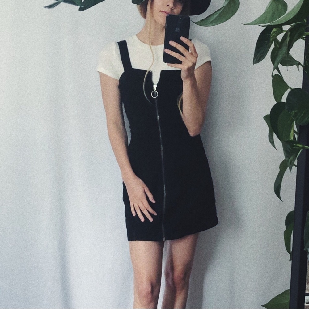 Zip Overall Mini Dress